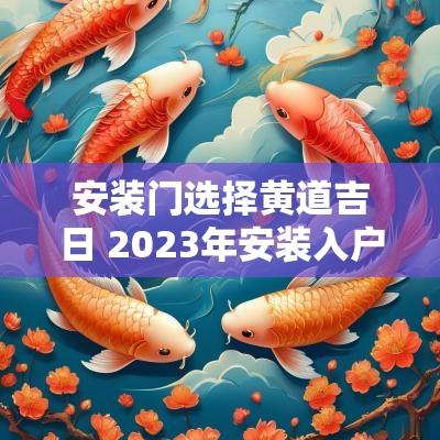 安装门选择黄道吉日 2025年安装入户门黄道吉日查询
