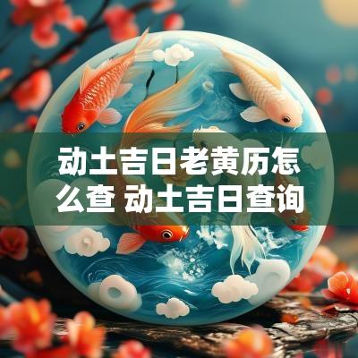 动土吉日老黄历怎么查 动土吉日查询2025年黄道吉日