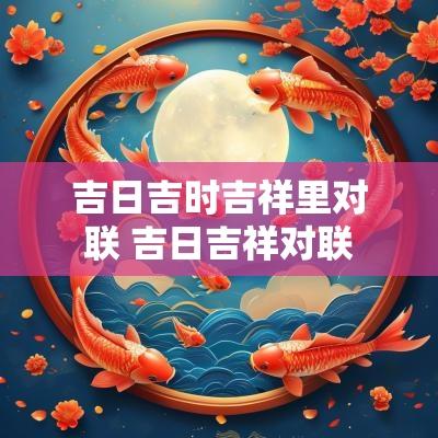 吉日吉时吉祥里对联 吉日吉祥对联