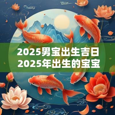 2025男宝出生吉日 2025年出生的宝宝