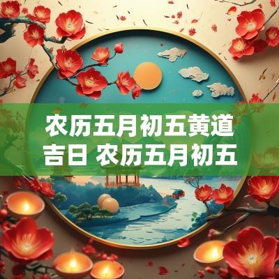 农历五月初五黄道吉日 农历五月初五的黄历好不好