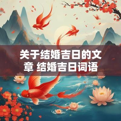 关于结婚吉日的文章 结婚吉日词语
