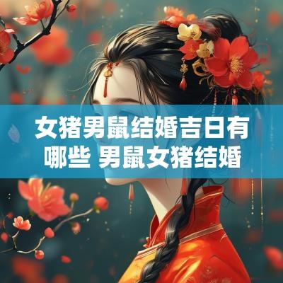 女猪男鼠结婚吉日有哪些 男鼠女猪结婚吉日