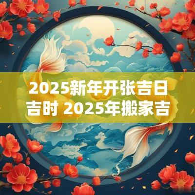 2025新年开张吉日吉时 2025年搬家吉日吉时