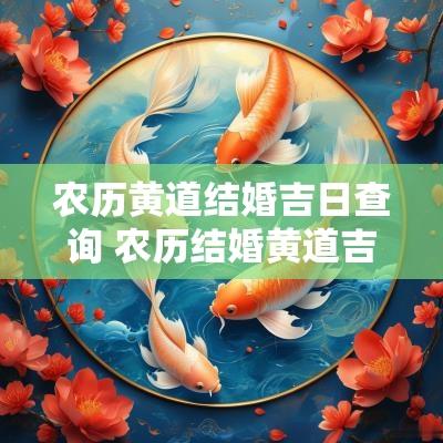 农历黄道结婚吉日查询 农历结婚黄道吉日