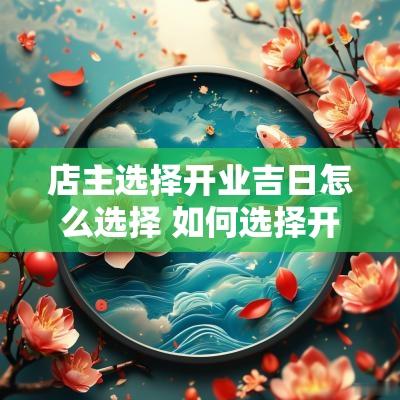 店主选择开业吉日怎么选择 如何选择开业黄道吉日