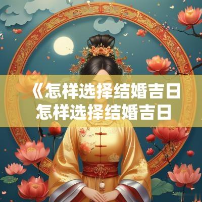 《怎样选择结婚吉日 怎样选择结婚吉日最准确