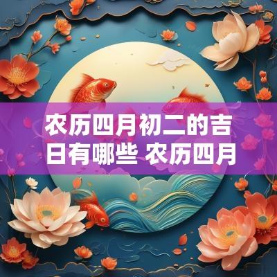 农历四月初二的吉日有哪些 农历四月初二是黄道吉日吗