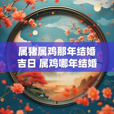 属猪属鸡那年结婚吉日 属鸡哪年结婚最好