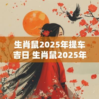 生肖鼠2025年提车吉日 生肖鼠2025年每月运势运