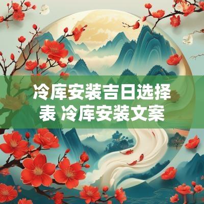 冷库安装吉日选择表 冷库安装文案