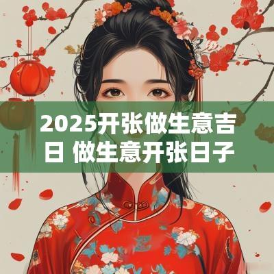 2025开张做生意吉日 做生意开张日子怎么选