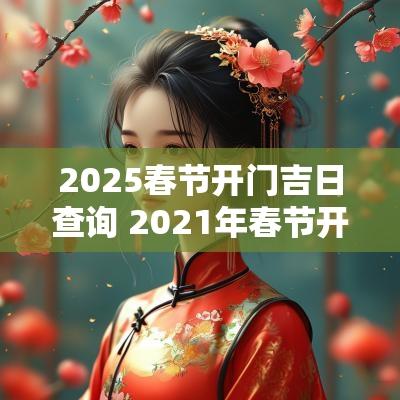 2025春节开门吉日查询 2025年春节开门吉日