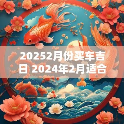 20252月份买车吉日 2025年2月适合买车的日子