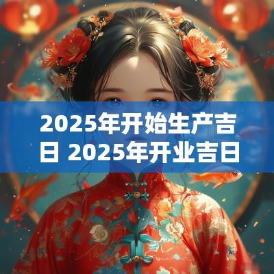 2025年开始生产吉日 2025年开业吉日