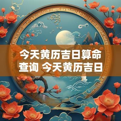 今天黄历吉日算命查询 今天黄历吉日算命查询结果