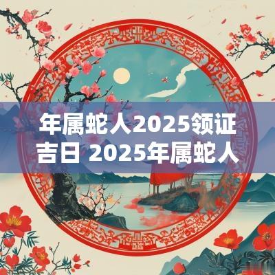 年属蛇人2025领证吉日 2025年属蛇人结婚好不好