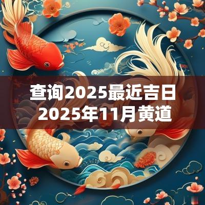查询2025最近吉日 2025年11月黄道吉日查询