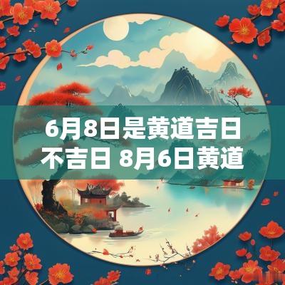 6月8日是黄道吉日不吉日 8月6日黄道吉日