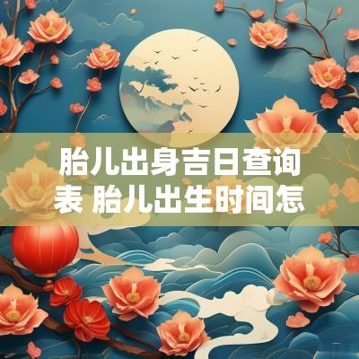 胎儿出身吉日查询表 胎儿出生时间怎么认定
