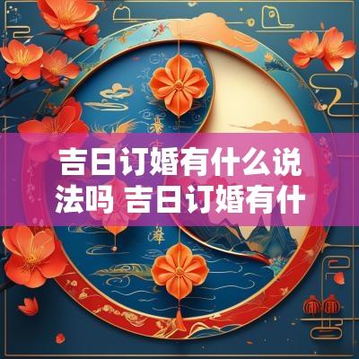 吉日订婚有什么说法吗 吉日订婚有什么说法吗女方