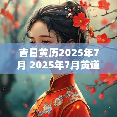 吉日黄历2025年7月 2025年7月黄道吉日查询