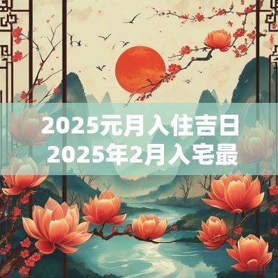 2025元月入住吉日 2025年2月入宅最旺日子