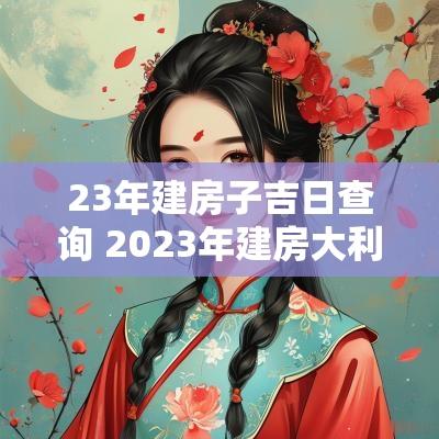 23年建房子吉日查询 2025年建房大利方位