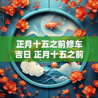 正月十五之前修车吉日 正月十五之前可以理发吗
