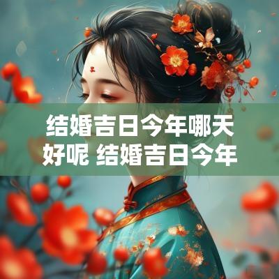 结婚吉日今年哪天好呢 结婚吉日今年哪天好呢女方