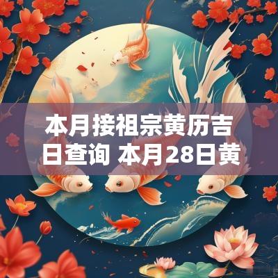 本月接祖宗黄历吉日查询 本月28日黄历吉日查询