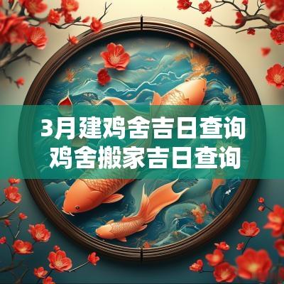 3月建鸡舍吉日查询 鸡舍搬家吉日查询