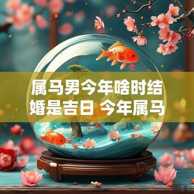 属马男今年啥时结婚是吉日 今年属马结婚忌什么属相