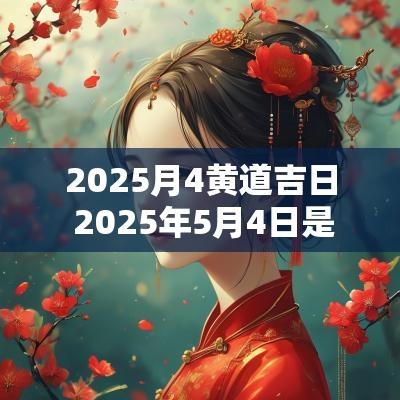 2025月4黄道吉日 2025年5月4日是黄道吉日