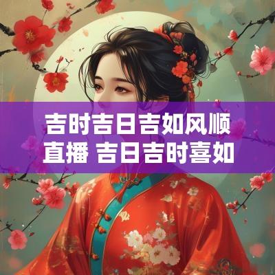 吉时吉日吉如风顺直播 吉日吉时喜如风丰年风月如风真