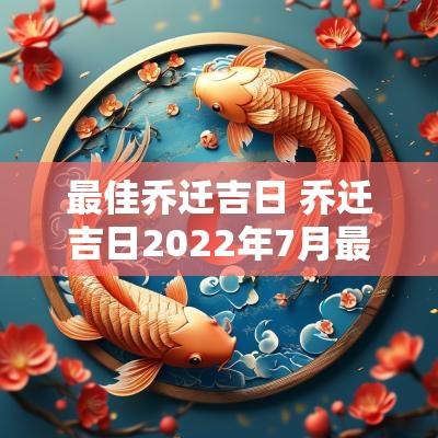 最佳乔迁吉日 乔迁吉日2025年7月最佳时间