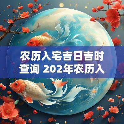 农历入宅吉日吉时查询 202年农历入宅黄道吉日查询