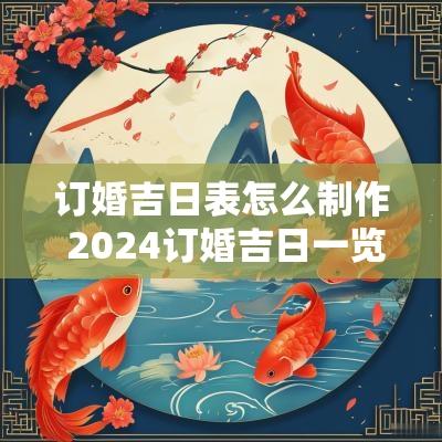 订婚吉日表怎么制作 2025订婚吉日一览表