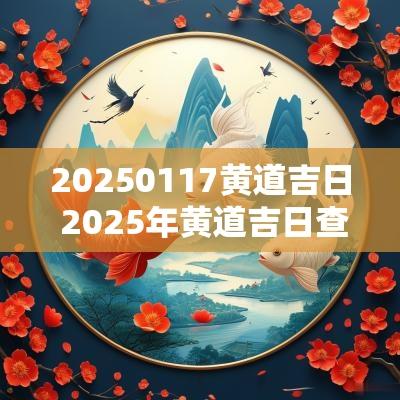 20250117黄道吉日 2025年黄道吉日查询