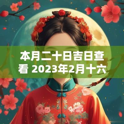 本月二十日吉日查看 2025年2月十六日黄道吉日查询