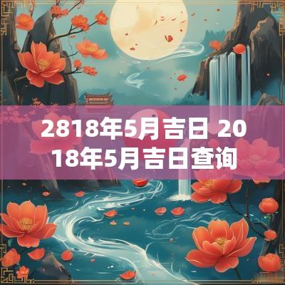 2818年5月吉日 2018年5月吉日查询