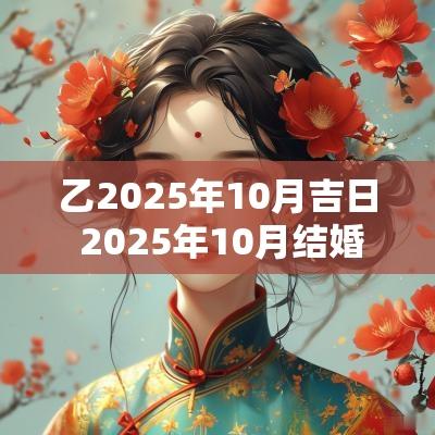 乙2025年10月吉日 2025年10月结婚吉日一览表