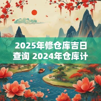 2025年修仓库吉日查询 2025年仓库计划