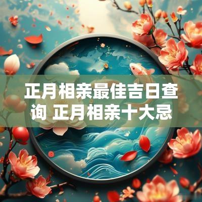 正月相亲最佳吉日查询 正月相亲十大忌讳