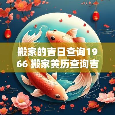 搬家的吉日查询1966 搬家黄历查询吉日