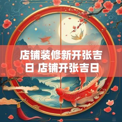 店铺装修新开张吉日 店铺开张吉日