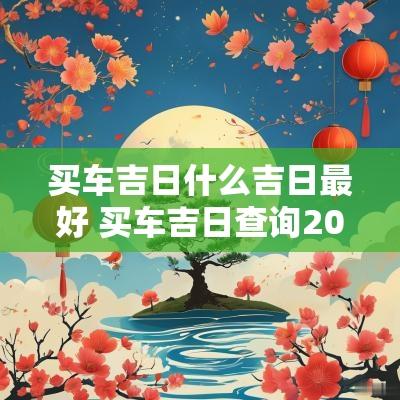 买车吉日什么吉日最好 买车吉日查询2025年