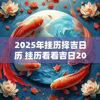2025年挂历择吉日历 挂历看看吉日2025择吉日
