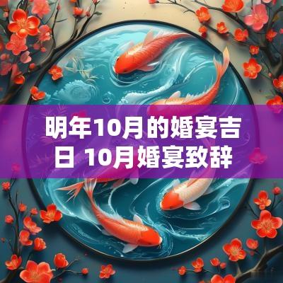 明年10月的婚宴吉日 10月婚宴致辞