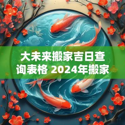 大未来搬家吉日查询表格 2025年搬家吉日查询黄道吉日